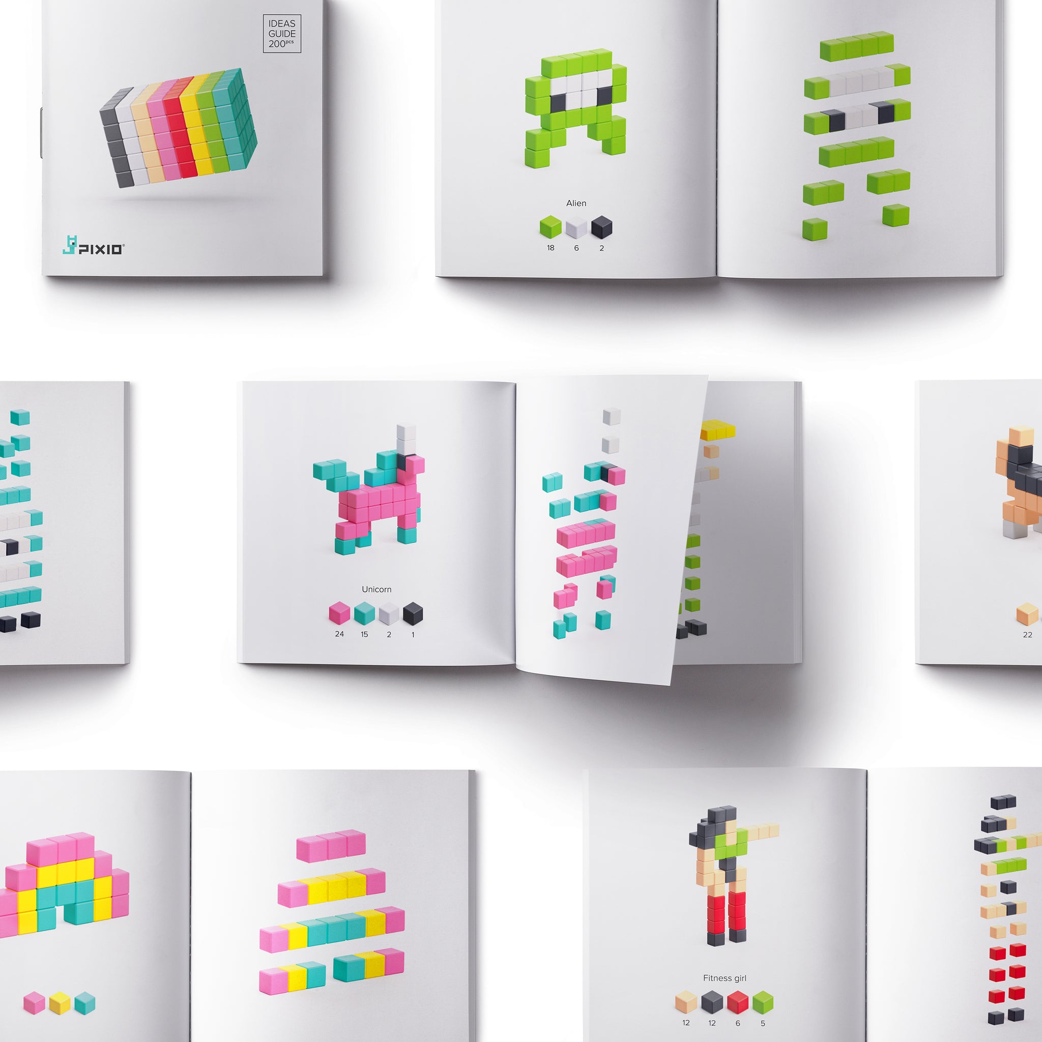 PIXIO-100 Magnetic Blocks in 6 Colors +Free App - Fog Town Toys